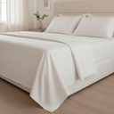 Ver imagem 3 de Jogo de Cama 300 Fios Bambu Kacyumara Capri Branco Solteiro