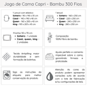Ver imagem 4 de Jogo de Cama 300 Fios Bambu Kacyumara Capri Branco Solteiro