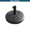 Ver imagem 3 de Ombrelone Central Paraty Fratini 270 Cm Alumínio Cinza Capa Poliéster Base Base Central Hdpe