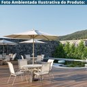 Ver imagem 6 de Ombrelone Central Paraty Fratini 270 Cm Alumínio Cinza Capa Poliéster Base Base Central Hdpe