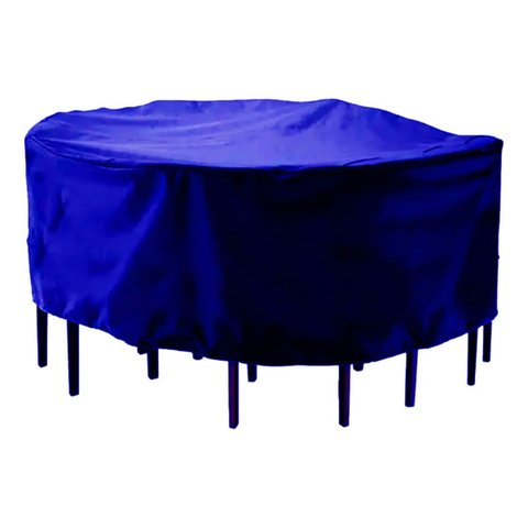 Capa Impermeável Compatível com Mesa Redonda 180x90cm Azul