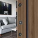 Ver imagem 1 de Kit Fechadura Rolete C/ Chave Tetra e Roseta Redonda Preto Fosco