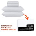 Ver imagem 7 de Jogo de Lençol Elástico Casal Padrão Cama Box 4 Peças Sultan Branco