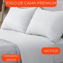 Ver imagem 4 de Jogo de Lençol Elástico Casal Padrão Cama Box 4 Peças Sultan Branco