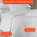 Ver imagem 6 de Jogo de Lençol Elástico Casal Padrão Cama Box 4 Peças Sultan Branco