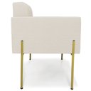 Ver mais imagens de Poltrona para Sala Pé Metal Dourado Kit 2 Ana Linho Bege - Ibiza
