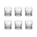 Ver imagem 1 de Jogo 6 Copos Baixos de Cristal Borda Dourada - Soho (310ml) L'hermitage