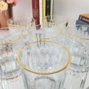 Ver imagem 5 de Jogo 6 Copos Baixos de Cristal Borda Dourada - Soho (310ml) L'hermitage