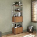 Ver imagem 3 de Estante Alta Estilo Industrial 72cm 04 Portas e 02 Prateleiras Li018 Kappesberg Industrial