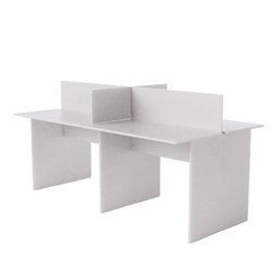 Estação de Trabalho 4 Lugares 180x120cm Branco - 3