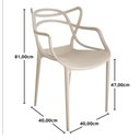 Ver imagem 3 de Cadeira Allegra Polipropileno; Design Moderno para Sala de Jantar e Varanda - Fendi