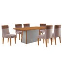 Ver imagem 2 de Mesa de Jantar Diane 180cm Tampo Mdf Laminado com 6 Cadeiras Andes Moderna Mobília