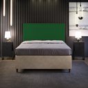Ver imagem 2 de Cabeceira Box Casal King Com Tachas 195 cm Vicenza L02 Suede Verde Musgo - Lyam Decor
