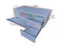 Ver imagem 3 de Balcão Gabinete Pia Banheiro Multiuso com Rodízios em Mdf - 100 Cm