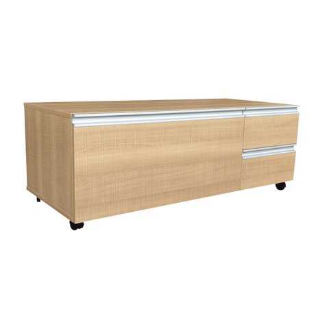 Balcão Gabinete Pia Banheiro Multiuso com Rodízios em Mdf - 100 Cm