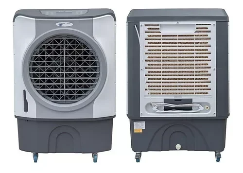 Climatizador Ar Portátil Umidificador Purificador Ventilador Cinza Com Rodinhas 45 Litros 110V / 220 - 1