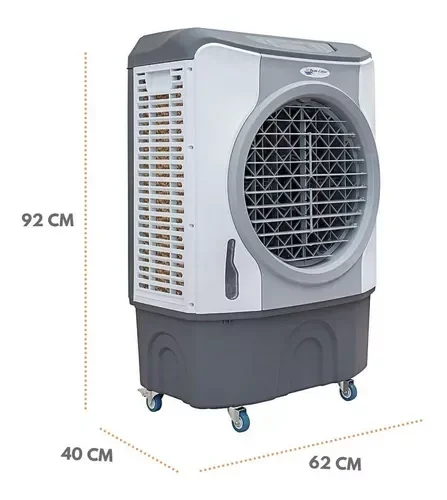 Climatizador Ar Portátil Umidificador Purificador Ventilador Cinza Com Rodinhas 45 Litros 110V / 220 - 4