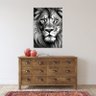 Quadro Decorativo Animais Face de Leão Preto e Branco - 150x100 Cm - 5