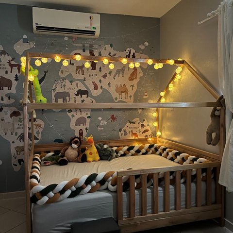 Cama Casinha Infantil em Madeira Maciça Tamanho Casal