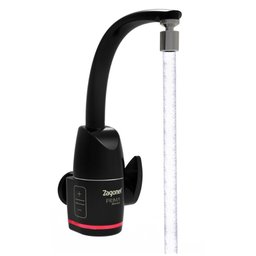 Torneira Eletrônica Zagonel Prima Touch 5500w de Parede ou Bancada Preto - 220v - 1