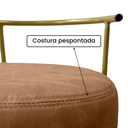 Ver mais imagens de Kit 2 Banqueta para Penteadeira Quarto Puff Base Ferro Facto:conhaque