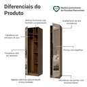 Ver imagem 4 de Guarda-Roupa Modulado 2 Portas com Espelhos 5 Nichos Rustic/Crema Neo Madesa 02