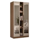 Ver imagem 2 de Guarda-Roupa Modulado 2 Portas com Espelhos 5 Nichos Rustic/Crema Neo Madesa 02