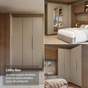 Ver imagem 6 de Guarda-Roupa Modulado 2 Portas com Espelhos 5 Nichos Rustic/Crema Neo Madesa 02