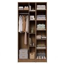 Ver imagem 5 de Guarda-Roupa Modulado 2 Portas com Espelhos 5 Nichos Rustic/Crema Neo Madesa 02