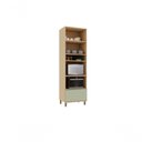 Ver imagem 2 de Paneleiro Torre Domus Luciane 2 Portas 1 Gaveta MDF 70cm Verde UV com Nicho para Micro-Ondas