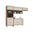 Ver imagem 1 de Kit Cozinha Modulada 4 Peças Eloise (2aéreos+1balcão+1paneleiro) Cz028 Freijo/off White - Mgm