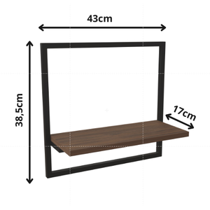 Nicho Prateleira de Parede Industrial Suspenso Decorativo Multiuso