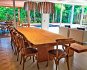 Ver imagem 4 de Luminária Lustre Pendente Moderno Bivolt Sala Mesa Jantar Redondo 40cm Carvalho