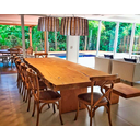 Ver imagem 4 de Luminária Lustre Pendente Moderno Bivolt Sala Mesa Jantar Redondo 40cm Carvalho