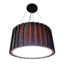 Ver imagem 5 de Luminária Lustre Pendente Moderno Bivolt Sala Mesa Jantar Redondo 40cm Carvalho