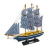 Miniatura Barco Navio de Madeira Veleiro Decorativo ? 15cm - 1