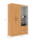 Ver imagem 4 de Guarda Roupa Capelinha Solteiro 2 Portas 2 Gavetas Premium - Cinnamomo Cinnamomo