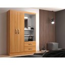 Ver imagem 1 de Guarda Roupa Capelinha Solteiro 2 Portas 2 Gavetas Premium - Cinnamomo Cinnamomo