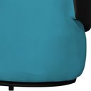 Ver imagem 3 de Namoradeira Beatriz Suede Azul Turquesa Composê Corino Preto - Belliv Decor