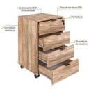 Ver imagem 4 de Gaveteiro Volante 4 Gavetas Kugv44 Kuadra Espresso Móveis