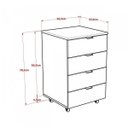 Ver imagem 5 de Gaveteiro Volante 4 Gavetas Kugv44 Kuadra Yescasa