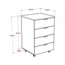 Ver imagem 5 de Gaveteiro Volante 4 Gavetas Kugv44 Kuadra Espresso Móveis