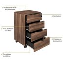 Ver imagem 4 de Gaveteiro Volante 4 Gavetas Kugv44 Kuadra Yescasa