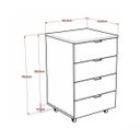 Ver imagem 5 de Gaveteiro Volante 4 Gavetas Kugv44 Kuadra Espresso Móveis