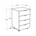 Ver imagem 5 de Gaveteiro Volante 4 Gavetas Kugv44 Kuadra Yescasa