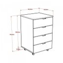 Ver imagem 5 de Gaveteiro Volante 4 Gavetas Kugv44 Kuadra Espresso Móveis