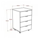 Ver imagem 5 de Gaveteiro Volante 4 Gavetas Kugv44 Kuadra Yescasa