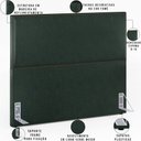 Ver imagem 4 de Cabeceira Box Casal King Com Tachas 195 cm Vicenza L02 Linho Verde Musgo - Lyam Decor