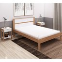 Ver imagem 1 de Cama Casalcm8005 e 2 Mesas de Cabeceira Az1016 Qt3 Amendoa Branco Tecno Mobili