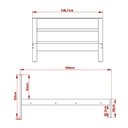 Ver mais imagens de Cama Casalcm8005 e 2 Mesas de Cabeceira Az1016 Qt3 Amendoa Branco Tecno Mobili